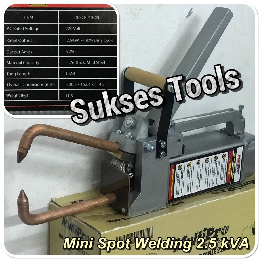 Mini Spot Welding Multipro 2.5 kVA Mesin Las Titik Plat Besi Stainless