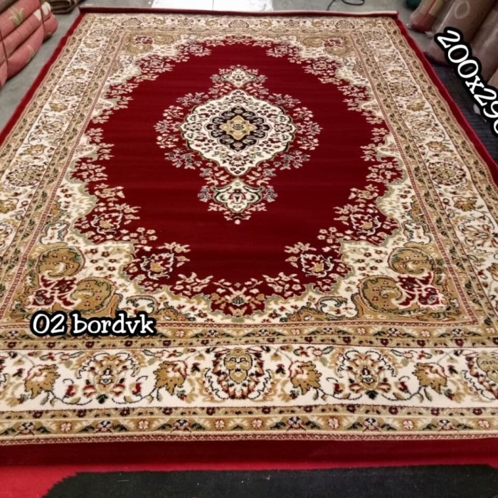 karpet permadani import iran merah branded mewah branded