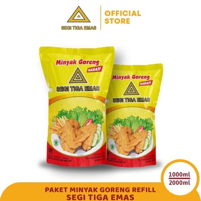 

Minyak Goreng Refill Segi Tiga Emas Multipack 1 Liter +2 Liter