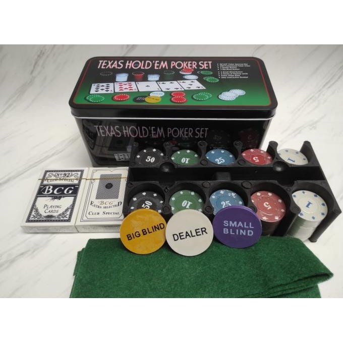 NEW PRODUK POKER SET POKER CHIP ISI 200 PCS KOIN 