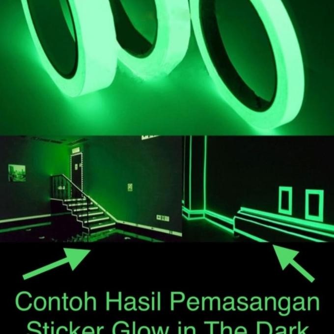 

Sticker Fosfor (Glow Tape)Glow In The Dark-ukuran 2,5cm