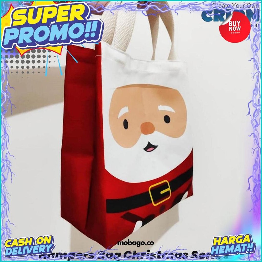 

Totebag Goodie Bag Hampers Natal Christmas Full Face - By Crion Kilat