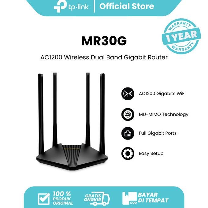 Mercusys MR30G AC1200 Wireless Dual Band Gigabit Router