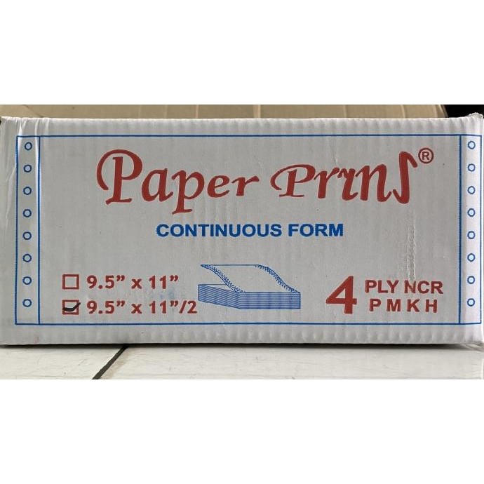 

TERMURAH - Continuous Form / Kertas Komputer Paper Prins 91/2x11 4ply:2 (K4:2)