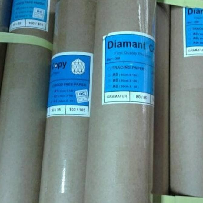 

NEW DIAMANT COPY. KERTAS HVS ROLL UKURAN A1 ( 62cm x 50m ). - Putih