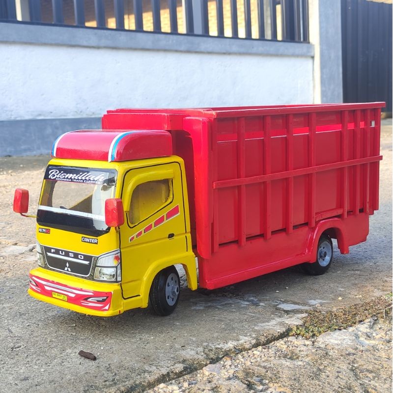 Miniatur mainan mobil mobilan anak Truk Oleng Kayu JUMBO KOKOH Truck oleng kayu