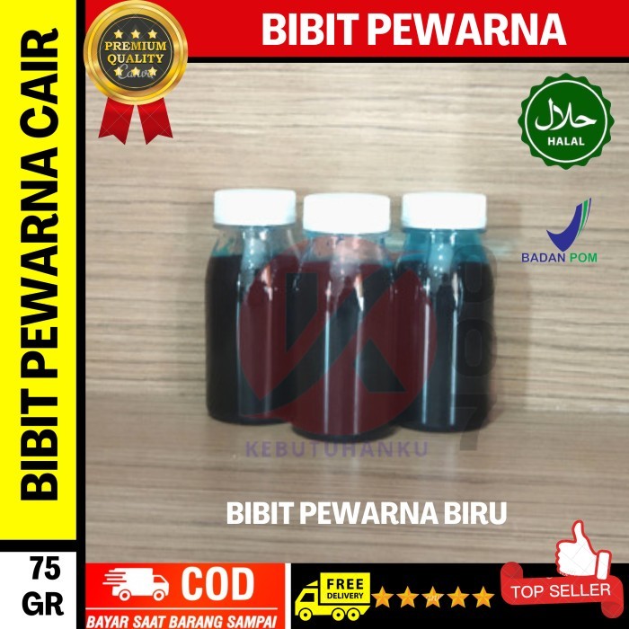 

PEWARNA MAKANAN CAIR 75 GRAM / BIBIT PEWARNA CAIR / FOOD COLORING