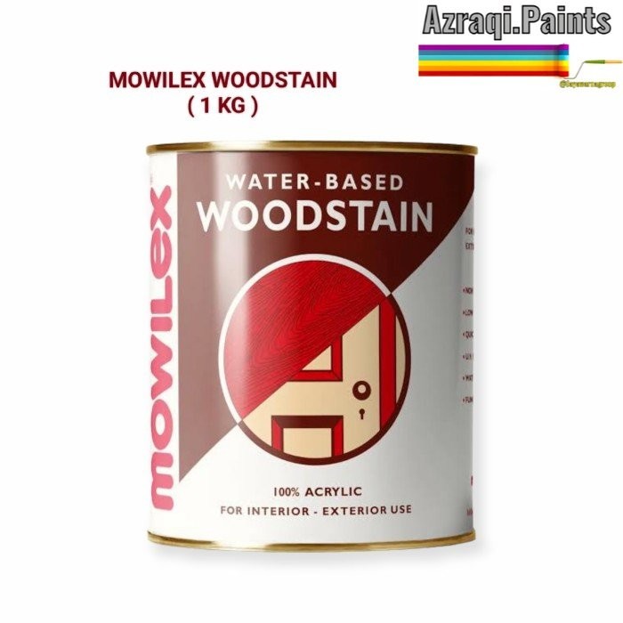 Mowilex Woodstain Waterbased ( 1 Liter ) Plitur Cat Kayu Water Based