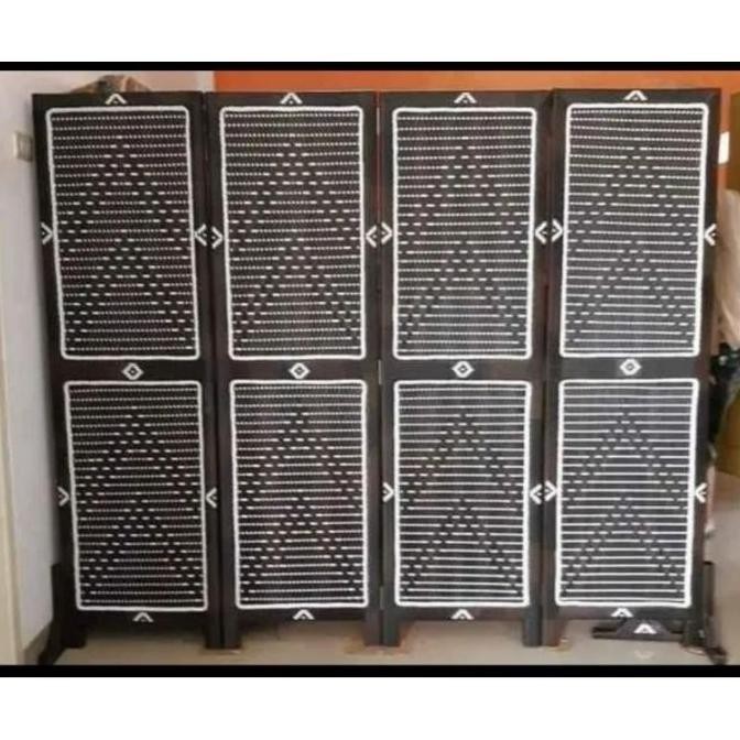 (COD) Sketsel Pembatas Ruangan Rotan Minimalis Partisi Penyekat BS