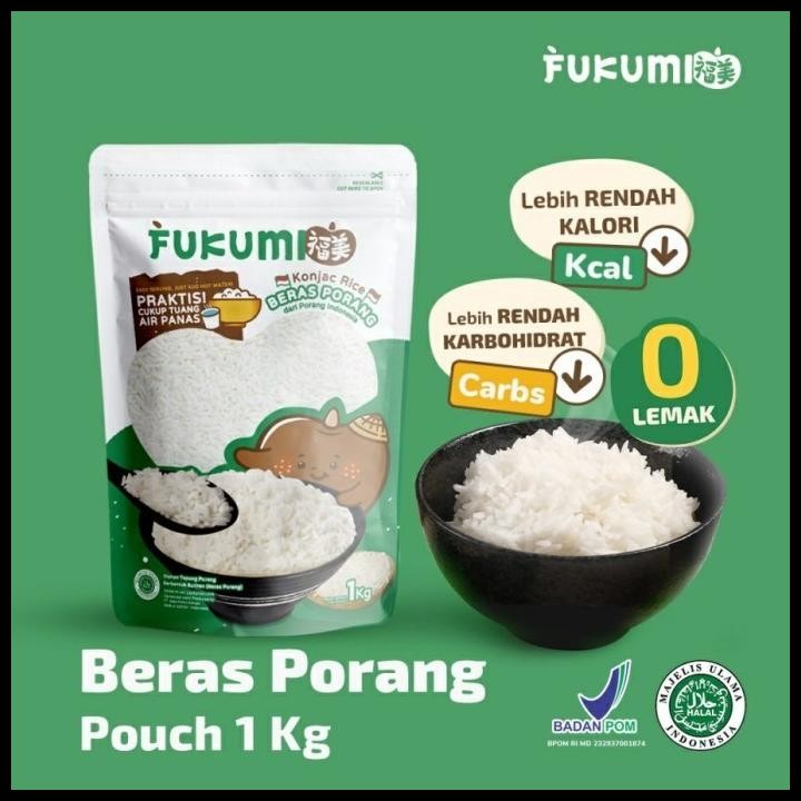 

Fukumi Beras Porang Pouch Ukuran 1Kg | Khusus Pengiriman Gojek/Grab