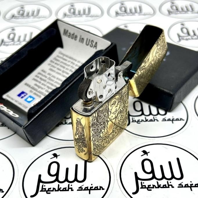 Korek Zippo Gold Expendables Sexy Lady Engraved 5 Side Original