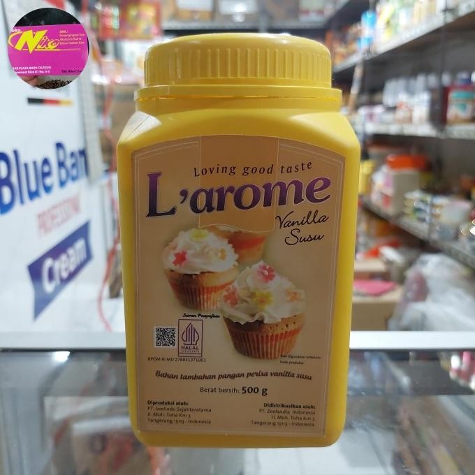larome l'arome perisa vanilla susu 500 gram khusus grab dan gojek