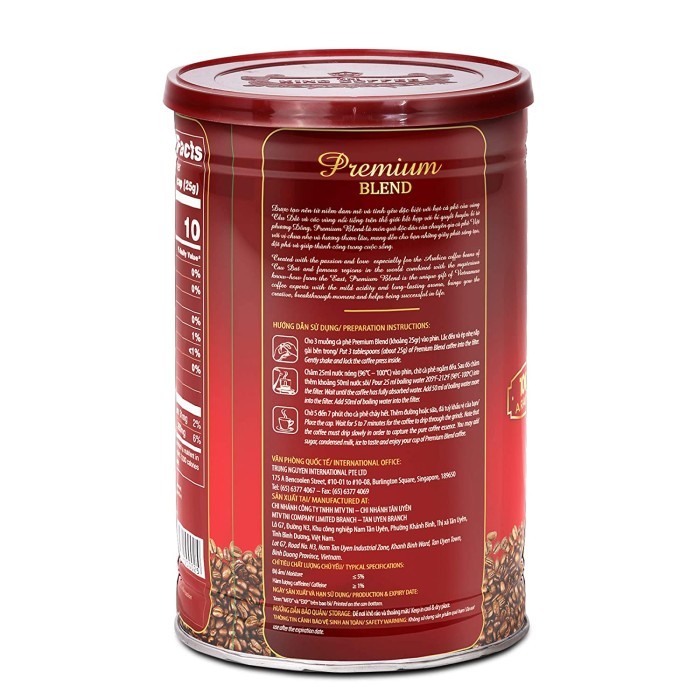 

Kopi Vietnam King Coffee Premium Blend 450G Ground Coffee Trung Nguyen