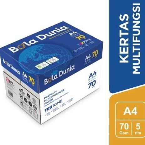 

TERMURAH - Promo!! Kertas Fotocopy Print HVS A4 70 / 80 gram Bola Dunia / Box Dus