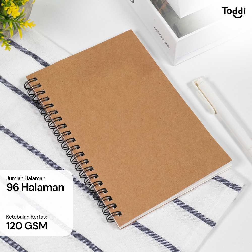 

Buku Jurnal Softcover Notebook Diary 120GSM 96 Halaman Blank - BQ-N14 - Coklat Putih | PBN