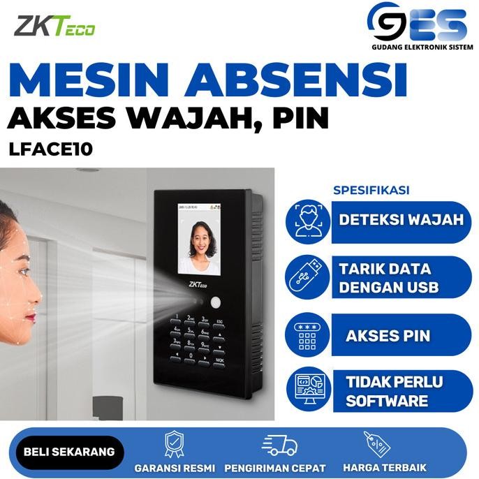 

Baru Mesin Absensi Wajah Zkteco Lface10 Garansi Resmi Awet Ssr Kualitas Premium