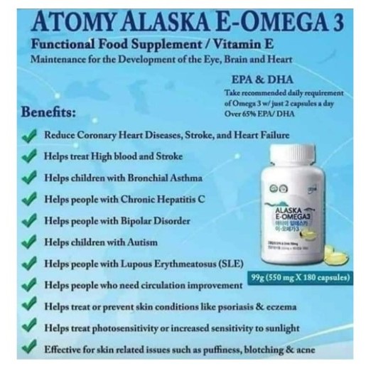 ATOMY ALASKA E OMEGA 3 | Non Halal