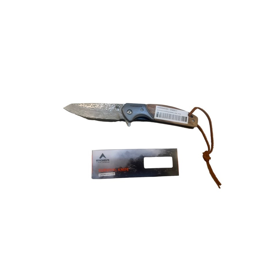 CUCI GUDANG Pisau Lipat Eiger Damascus Style Knife - Folding Knife Outdoor