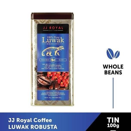 

Jj Royal Coffee 100% Pure Luwak Bean | Kopi Biji Tin 100Gr