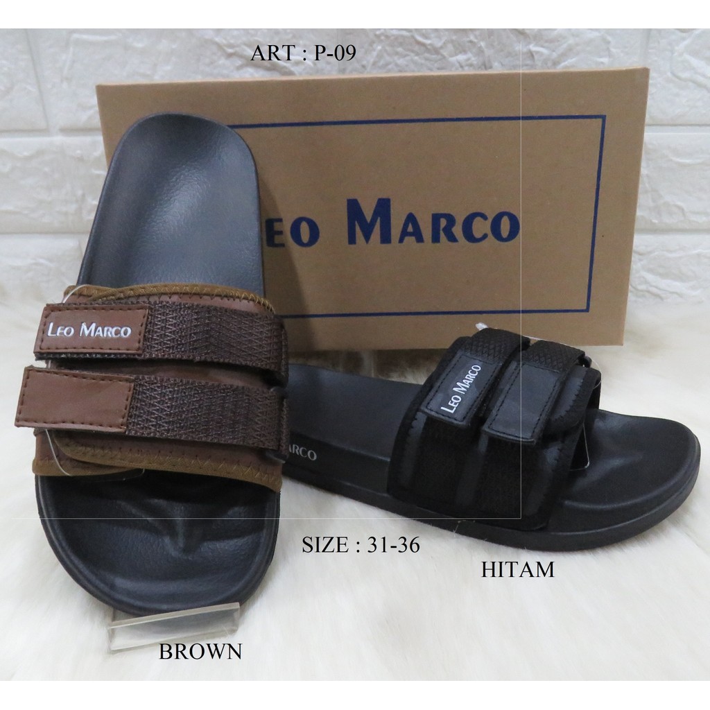 SANDAL PRIA KULIT MEREK LEO MARCO ART P-09 PRICE RP 173.900 BRAND ORIGINAL