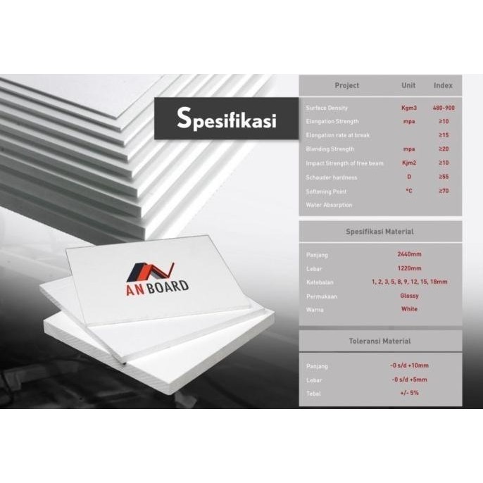 Baru Pvc Board 12Mm / Pvc Foam Board / Foam Board