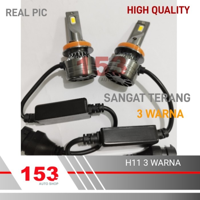 Bolamp Lampu H11/H1/Hb3/Hb4/H4 Led 50W 3 Warna