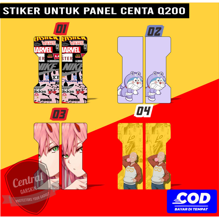 Wrap* Panel Centa Q200 Stiker Centaurus 01 Wrap Skin Garksin CUSTOM Gratis (2pcs)