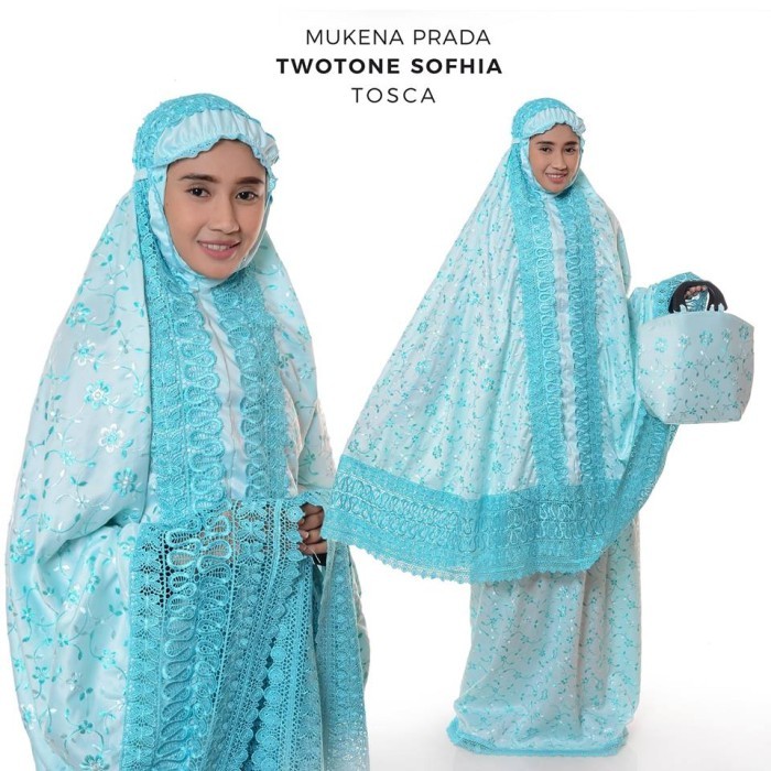 ORIGINAL MUKENA BORDIR PRADA TWOTONE SOFHIA - TOSCA