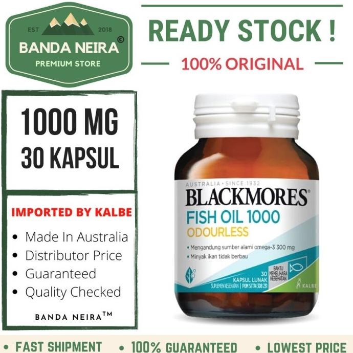 BLACKMORES Odourless Fish Oil / Minyak Ikan 1000 Mg