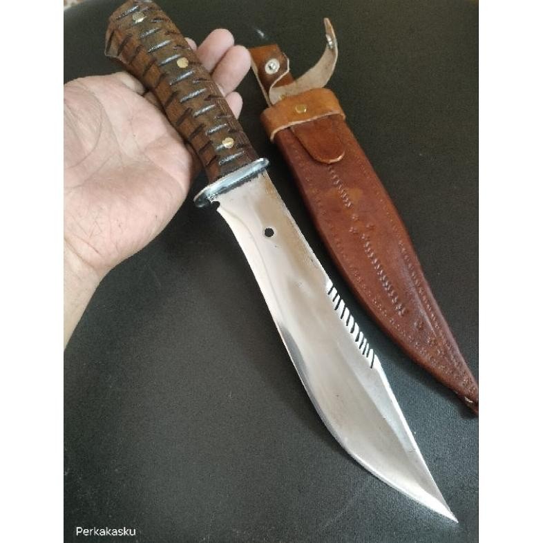 Jayashopindo Pisau Rambo / Pisau Bowie Penjelajah Hutan Panjang Total 35 Cm