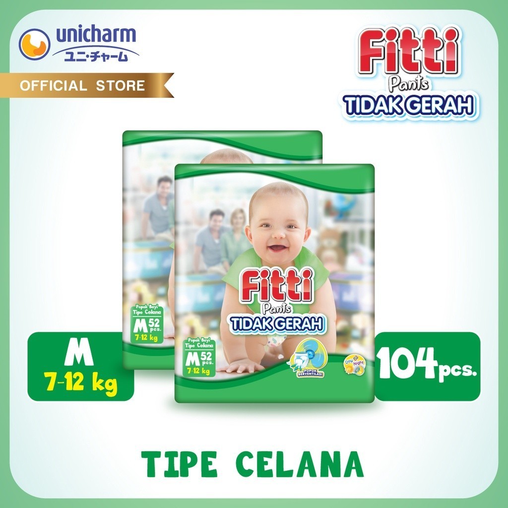 FITTI PANTS M 52 - Popok Celana - 2 Packs