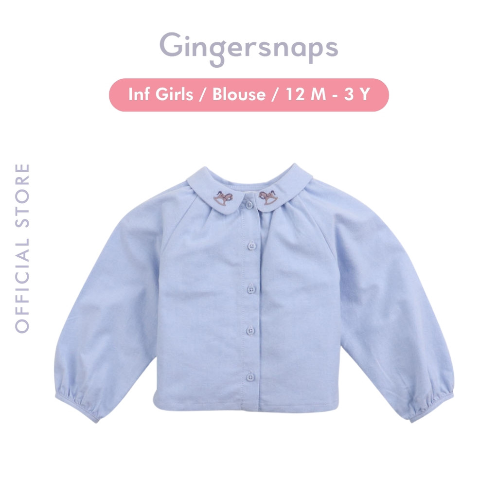 Gingersnaps Baby Botanical Blouse - Atasan Bayi Perempuan (Biru)