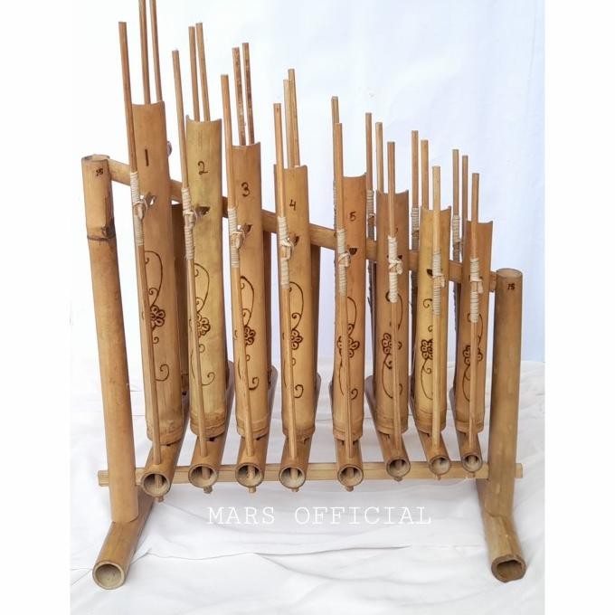 Angklung set 8 Nada satu oktaf Ukuran Sedang Untuk Anak SD MRS02