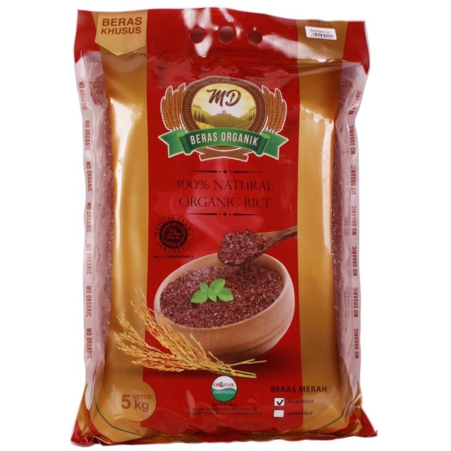 

Organic Red Rice Kupas Kulit - Beras Organik - Beras Merah - Md 5Kg