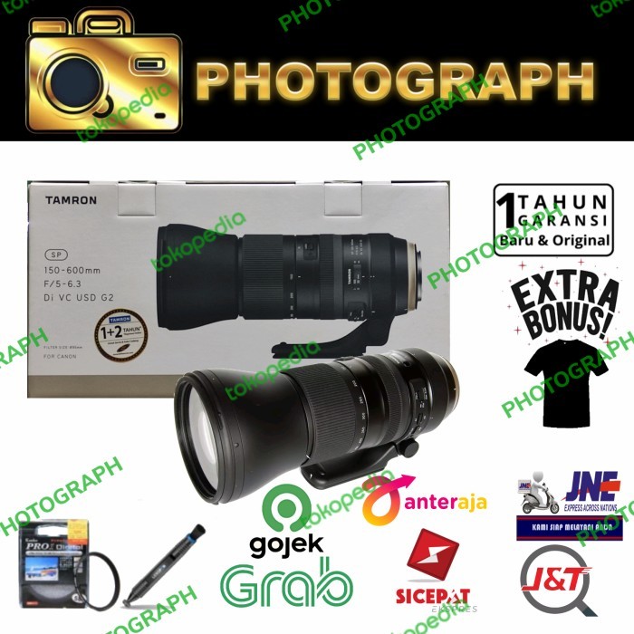 Tamron SP 150-600mm F5-6.3 Di VC USD G2 Lensa Telefoto untuk Canon DSLR