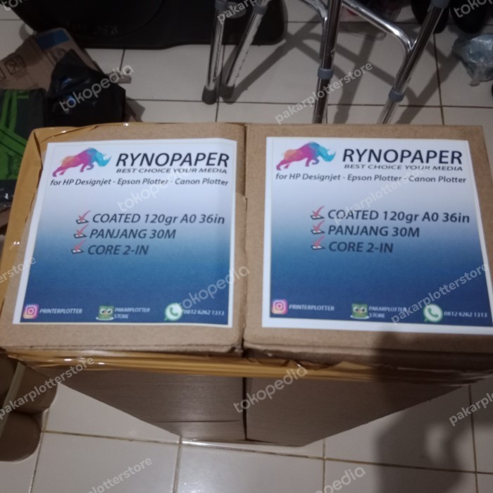 

Kertas Plotter Coated Paper A0 36in 120gr x 30m RYNOPAPER