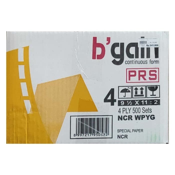 

CONTINUOUS FORM 9,5X11:2 BGAIN 4 PLY 500 SETS