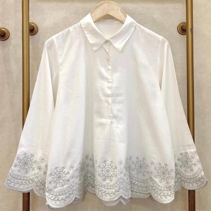 Eugenie Jasne Blouse Flower Embrdoidery