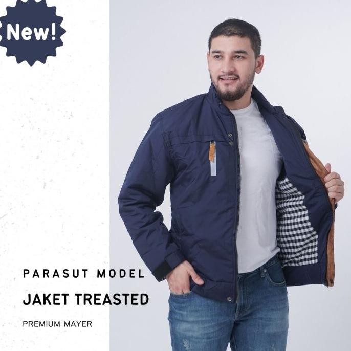 JAKET PARASUT WATERPROOF POLOS ANTI AIR WINDBREAKER CASUAL PRIA