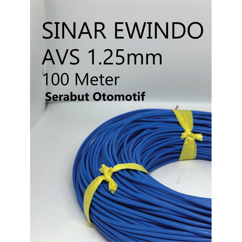 Kabel Avs 1.25 Sinar 100 Meter Blue Ewindo Serabut Otomotif