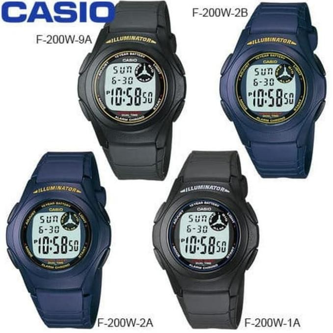 CASIO F-200W-1ADF 2ADF 2BDF 9ADF F200W ORIGINAL