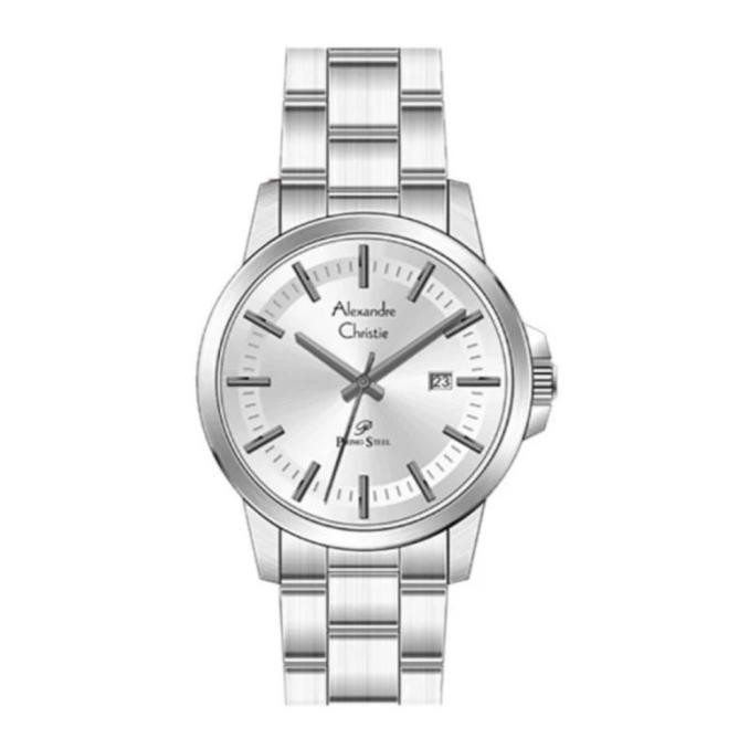JAM TANGAN PRIA ALEXANDRE CHRISTIE AC1034 AC 1034 SILVER WHITE
