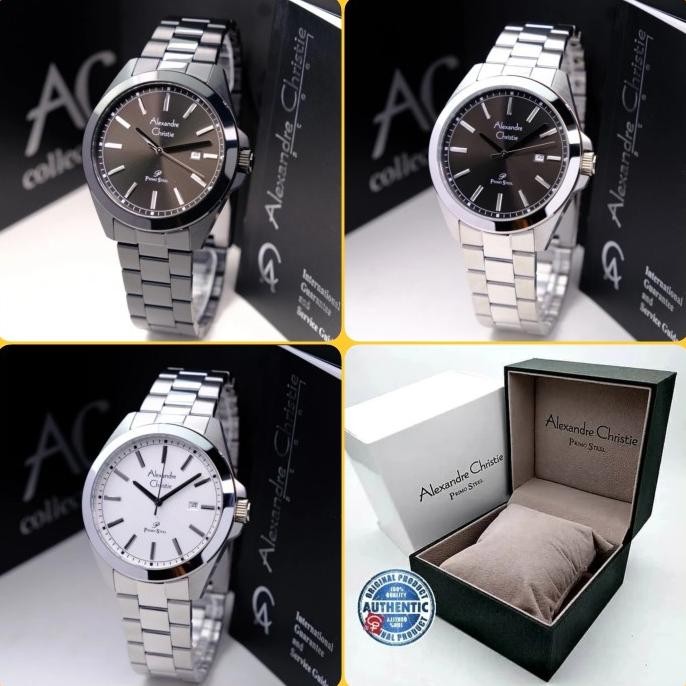 JAM TANGAN PRIA ALEXANDRE CHRISTIE AC1015 AC 1015 CASE STAINLESS STEEL ORIGINAL GARANSI RESMI 1TAHUN
