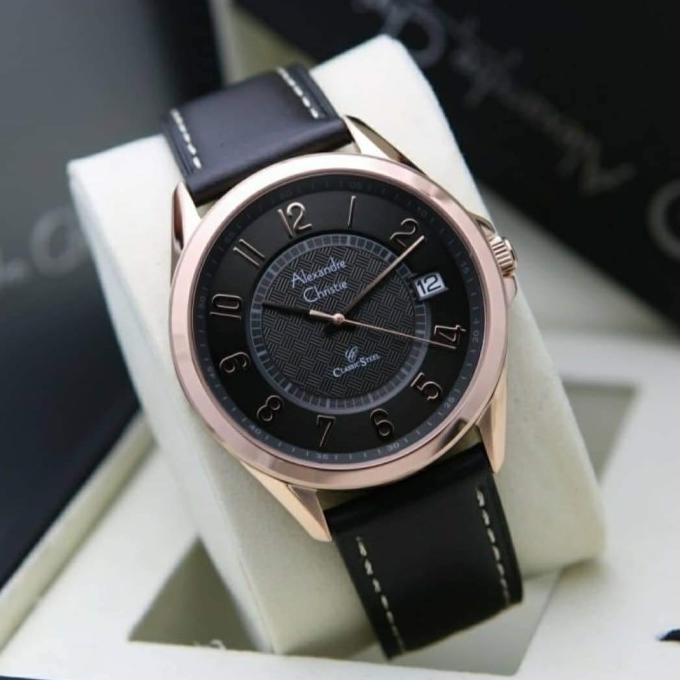 ALEXANDRE CHRISTIE AC8649 AC 8649 LEATHER STRAP ROSEGOL STEEL JAM PRIA