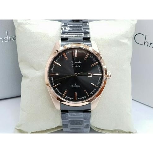 ALEXANDRE CHRISTIE AC8560 / AC 8560 Black ROSEGOLD man watch