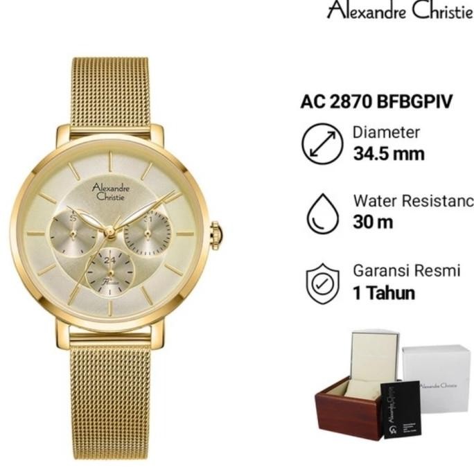 JAM TANGAN WANITA ALEXANDRE CHRISTIE AC2870 AC 2870 BFBGPIV