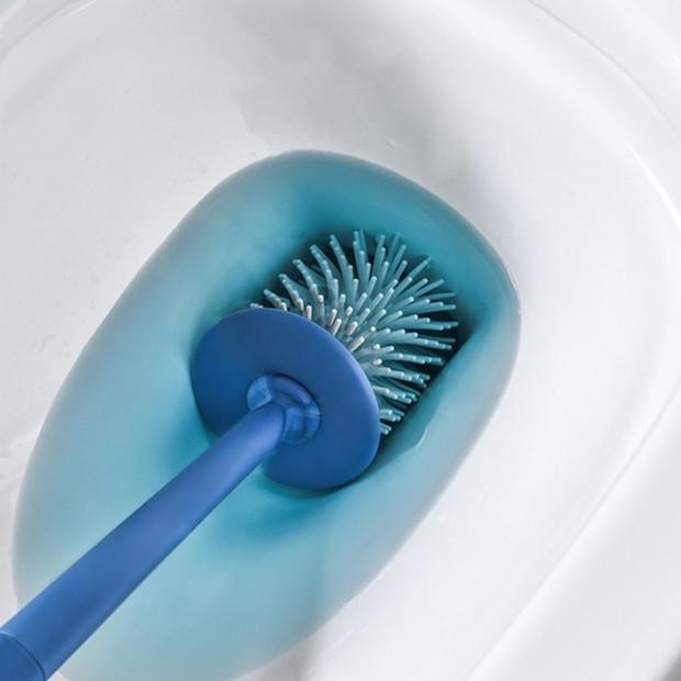 Sikat Toilet Silikon 3In1 Fleksibel Sikat Wc Pembersih Kamar Mandi