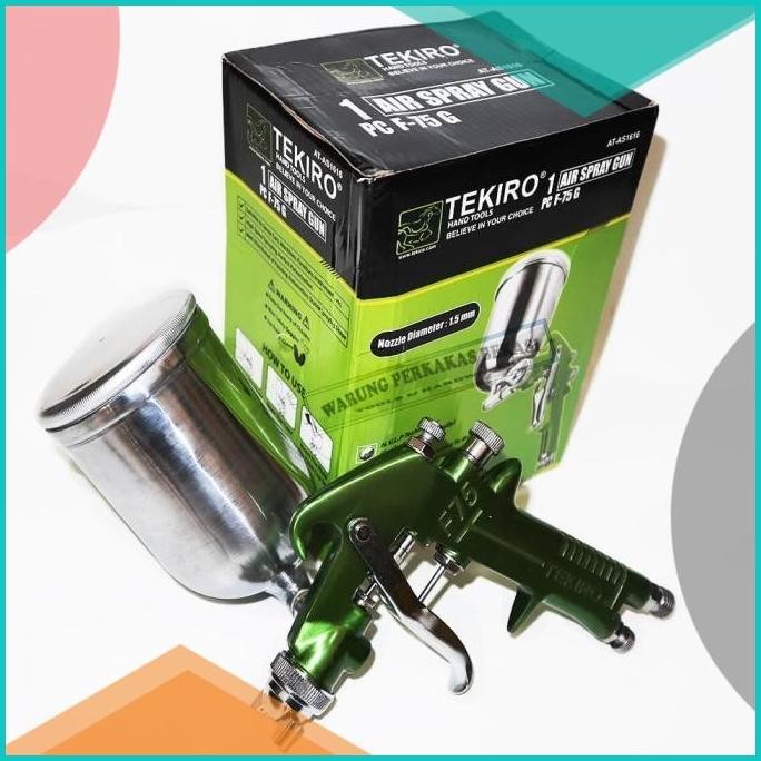 TEKIRO Spray Gun Spet Alat Semprot Cat T/A F75 G Nozzle 1.5mm 400cc 1