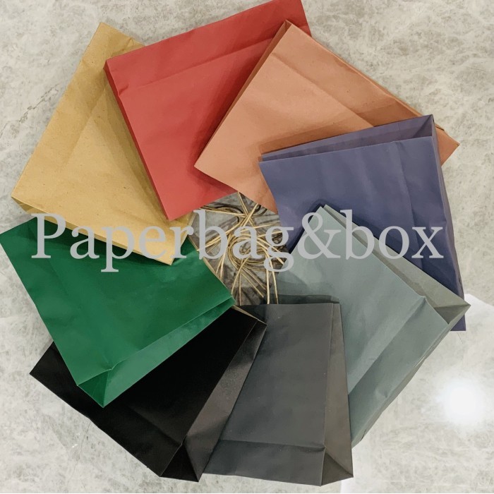 Pink Paper Bag 30 X 10 X 25, Paper Bag Warna, Tas Kertas Pink Stok Terbatas