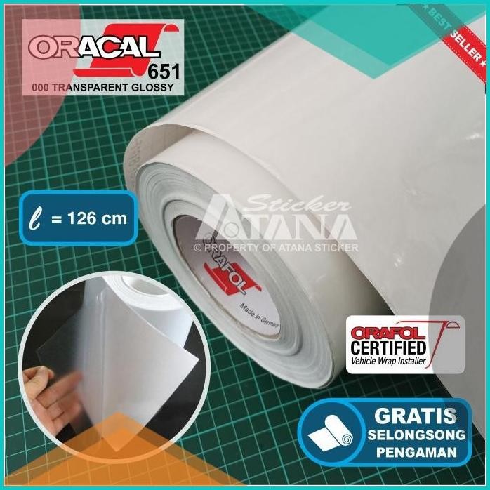 Skotlet Putih Transparan Bening Glossy Doff Oracal 651 Stiker Mobil 1